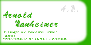 arnold manheimer business card